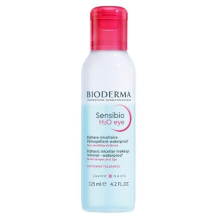 Apa micelara bifazica pentru ochi si buze Sensibio H2O, 125ml, Bioderma