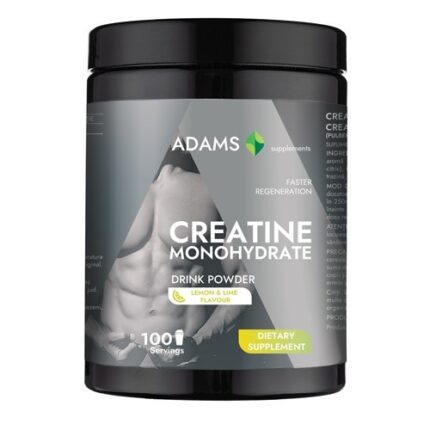 Creatina monohidrata cu aroma de lemon-twist, 450g, Adams Vision