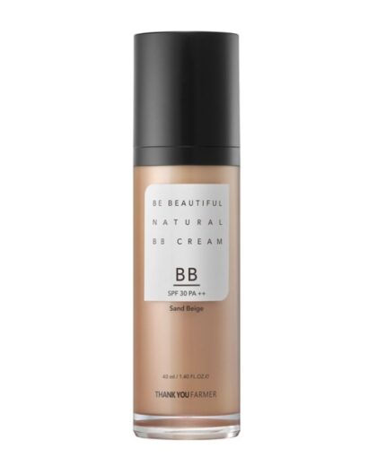 Crema naturala Be Beautiful BB, SPF30 PA++, Sand Beige, 40 ml, Thank You Farmer