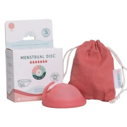 Disc menstrual reutilizabil, marime universala roz, 1 bucată, FemiEko