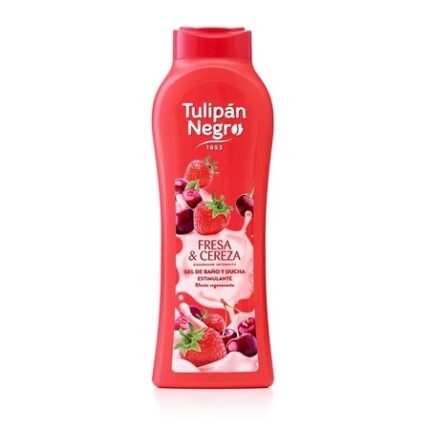 Gel de dus Fresa y Cereza, 650 ml, Tulipan Negro