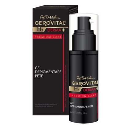 Gel depigmentare pete H3 Derma+ Premium Care, 30 ml, Gerovital 482