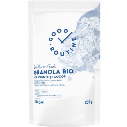 Granola Bio cu seminte si cocos Good Routine, 200 g, Secom