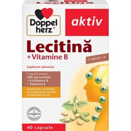 Lecitina + Vitamina B si E, 40 capsule, Doppelherz