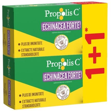 Pachet Propolis C Forte cu Echinacea, 30 + 30 comprimate, Fiterman