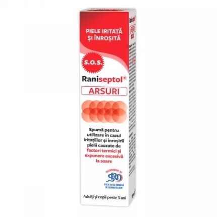 Raniseptol Arsuri spumă cu 20% panthenol, 150 ml, Zdrovit