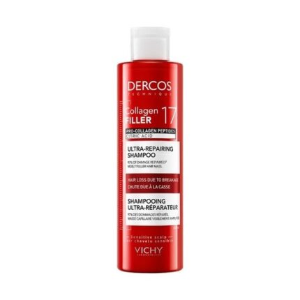 Sampon ultra-reparator pentru par deteriorat si fragil Dercos Collagen 17 Filler, 200ml, Vichy