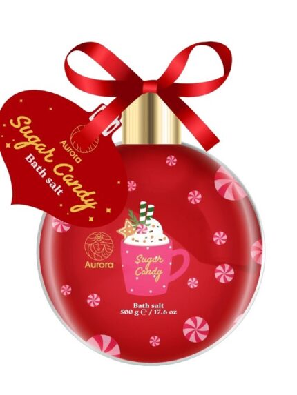 Sare de Baie Xmas Sugar Candy Cherry, 500 g, Aurora