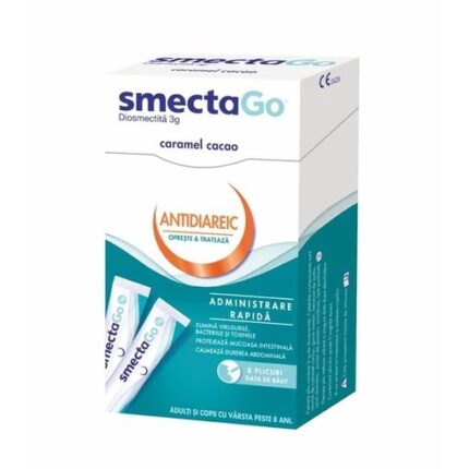 Smecta Go caramel-cacao, 8 plicuri, Ipsen