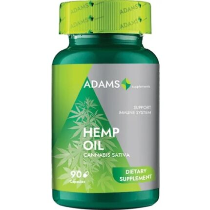 Ulei de Canepa, 1000mg, 90 capsule, Adams