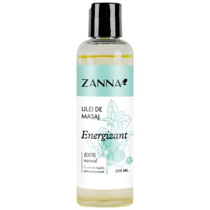 Ulei de masaj energizant cu lămâie și mentă, 200 ml, Zanna